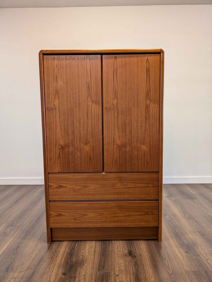 Danish Modern Teak Armoire Dresser