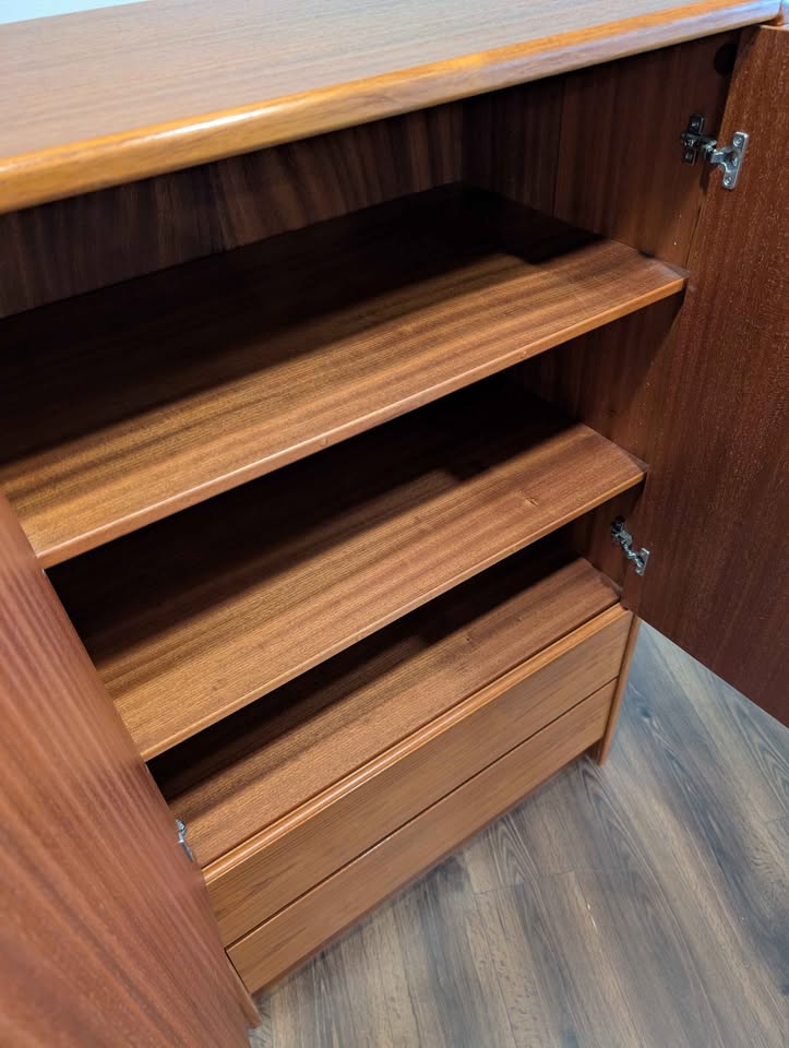 Danish Modern Teak Armoire Dresser