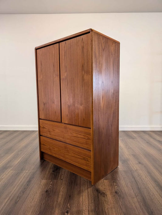 Danish Modern Teak Armoire Dresser