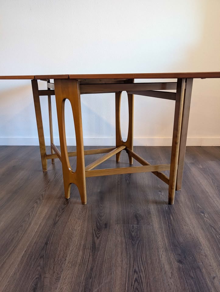 MCM Scandinavian Teak Drop-Leaf Dining Table by Bendt Winge