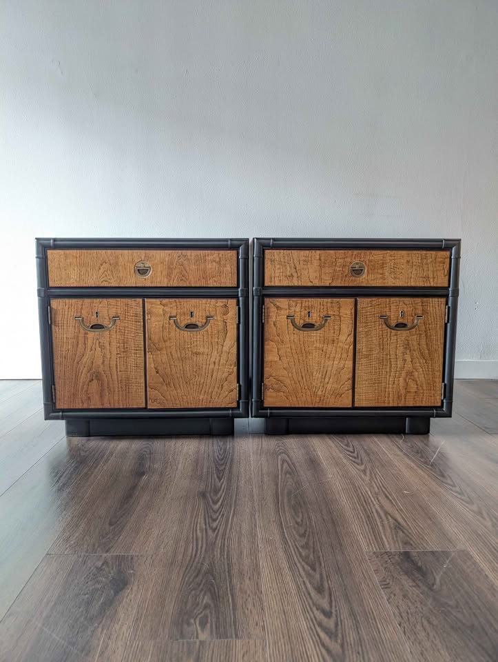 Pair of MCM Walnut Nightstands by Drexel
