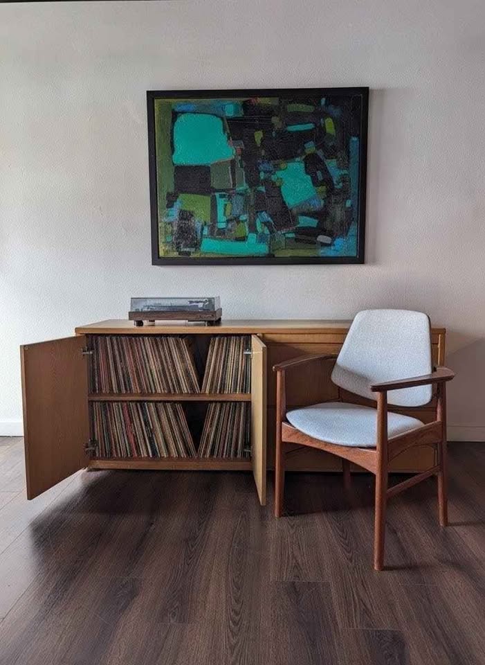 Large MCM Scandinavian Style Record Cabinet Credenza