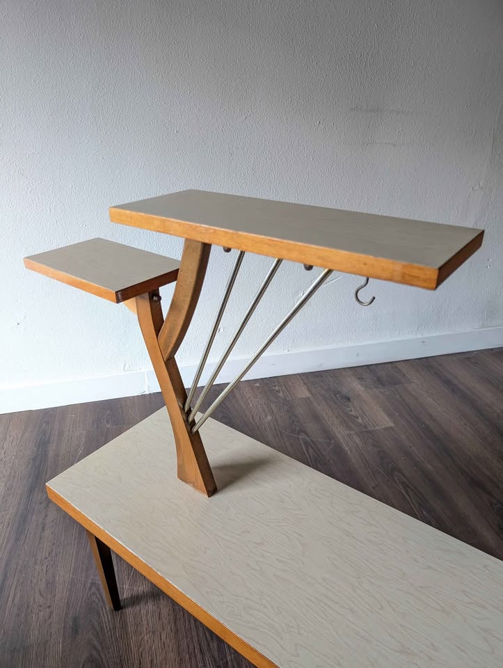 Rare MCM Scandinavian 3 Tiered Plant Table