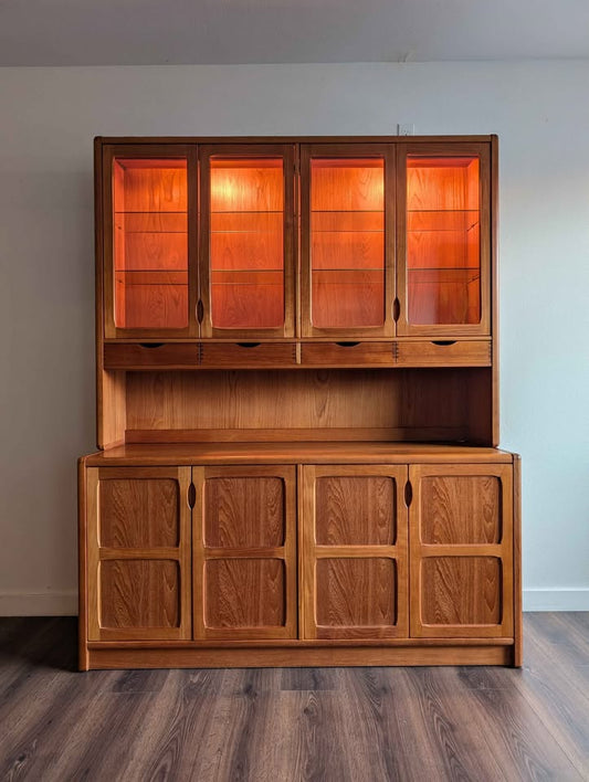 Danish Modern Teak China Hutch & Credenza by D Scan