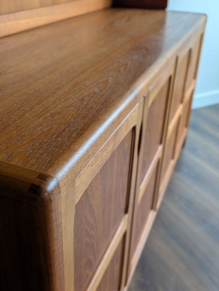 Danish Modern Teak China Hutch & Credenza by D Scan