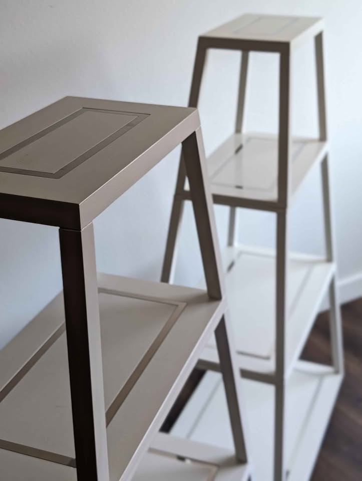 Jonathon Adler 4 Tiered Pyramid Shelves $395 each