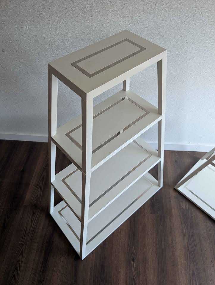 Jonathon Adler 4 Tiered Pyramid Shelves $395 each