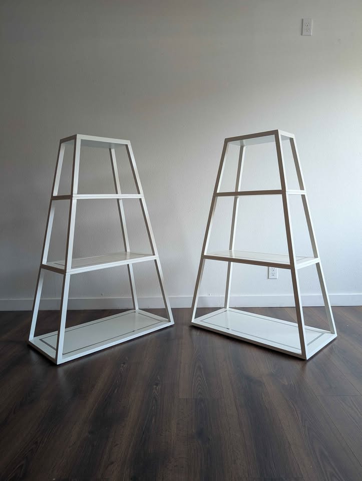 Jonathon Adler 4 Tiered Pyramid Shelves $395 each