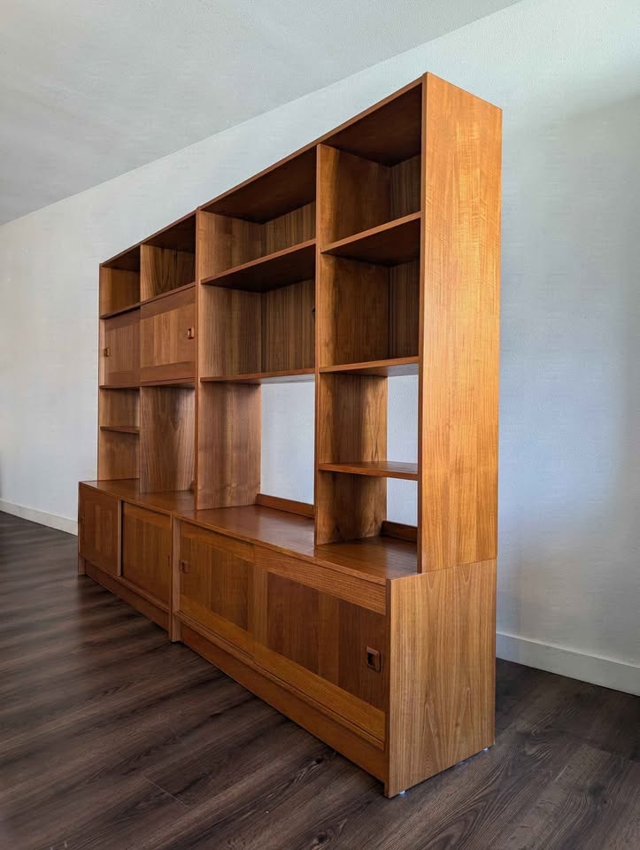 Danish Modern Domino Mobler Teak Record Player Credenzas