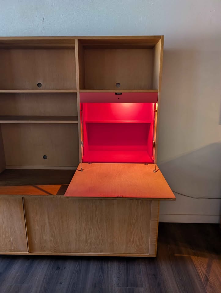 Danish MCM Tambour Credenza by Niels Koefed for Hornslet Mobelfabrik
