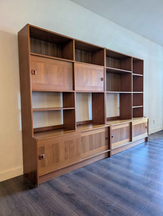 Danish Modern Domino Mobler Teak Record Player Credenzas