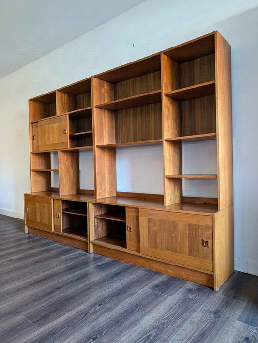 Danish Modern Domino Mobler Teak Record Player Credenzas