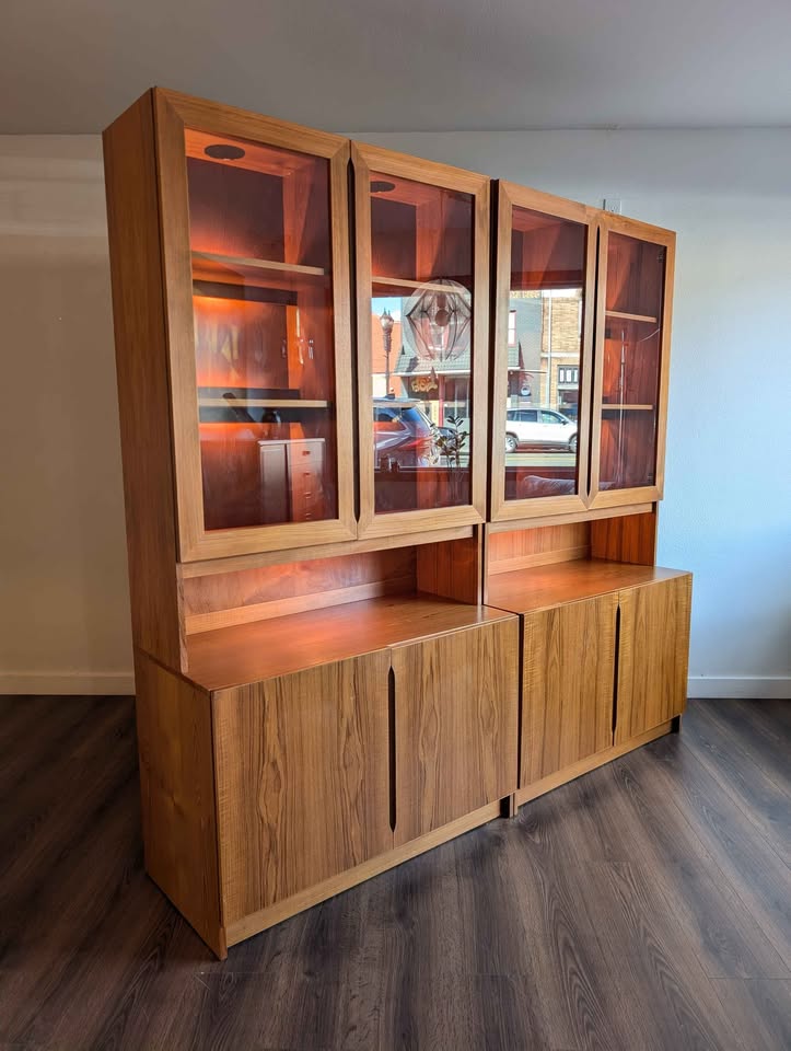 Danish Modern Teak Credenzas / China Cabinets $895 Each
