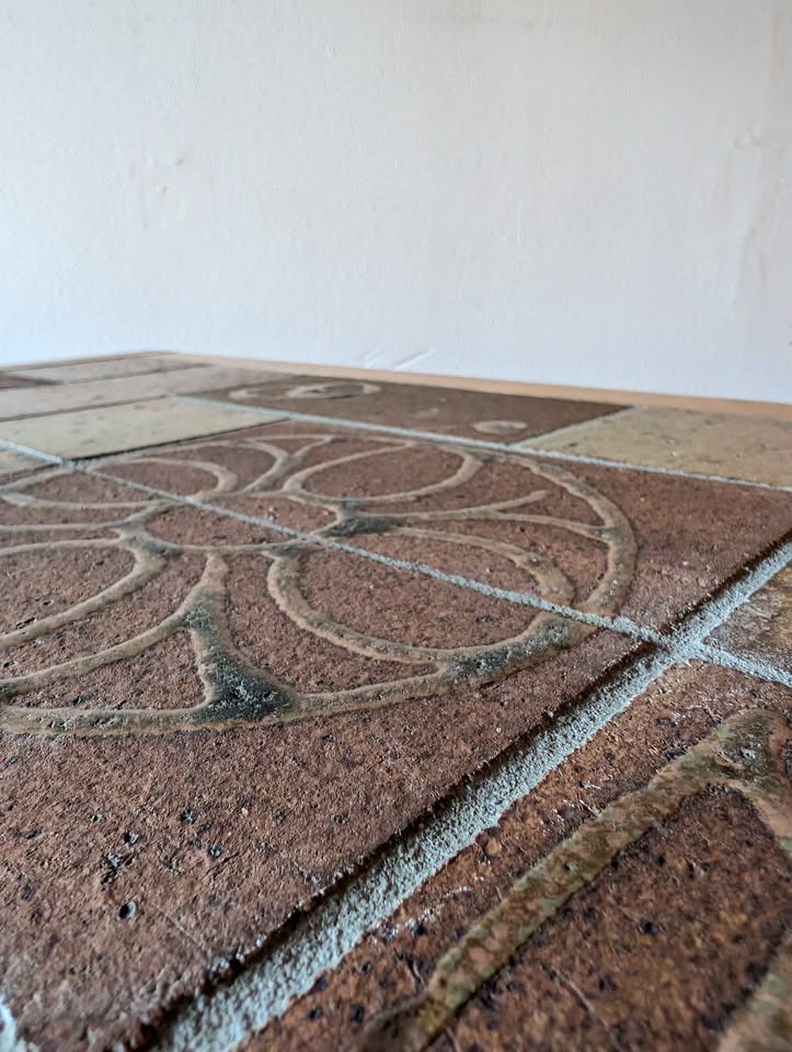 Danish Modern Teak Tile Top Coffee Table