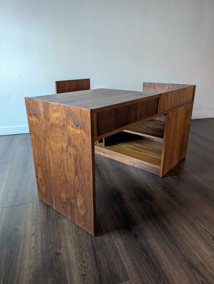 MCM Modular Scandinavian Walnut Record Player Credenza