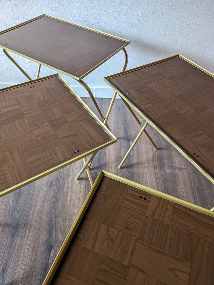 Set of 4 MCM TV Folding Trays