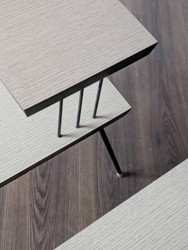 Pair of MCM Laminate Top Step Tables