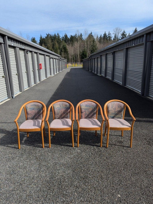 Set of 4 Italian Teak Dining Chairs by IMS SRL