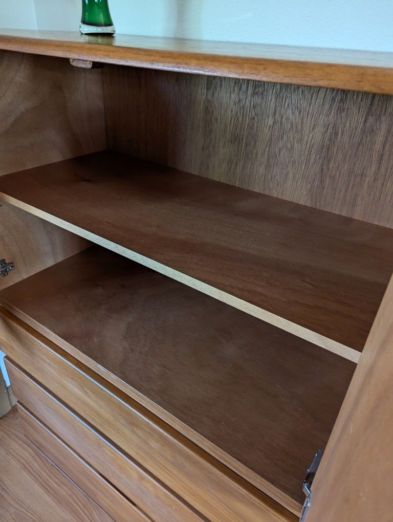 Mid Century Danish Modern Teak Armoire Dresser by Nordic Home