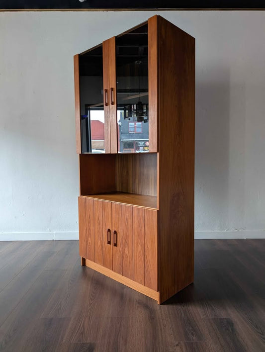 Danish Modern MCM Teak China Hutch Cabinet