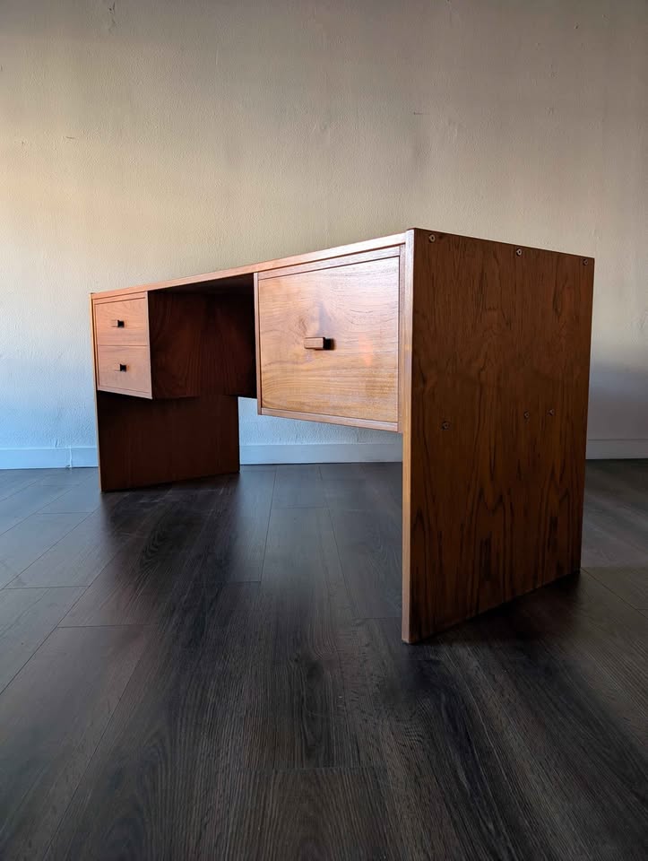 Danish Modern Large Teak MCM Desk by Jesper