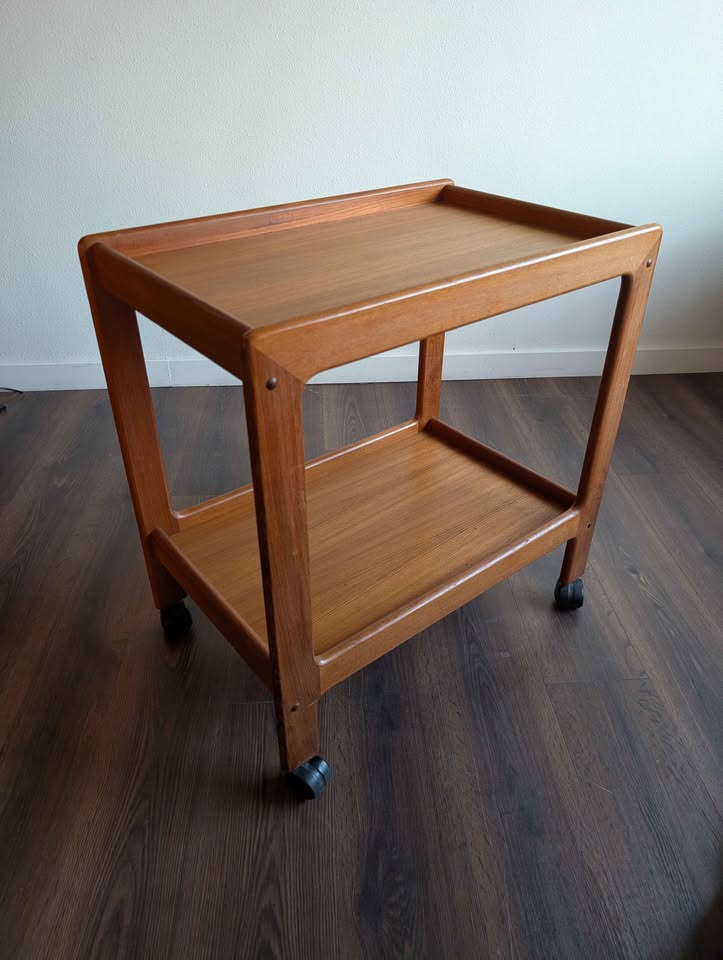 Danish Modern MCM Teak Bar Cart