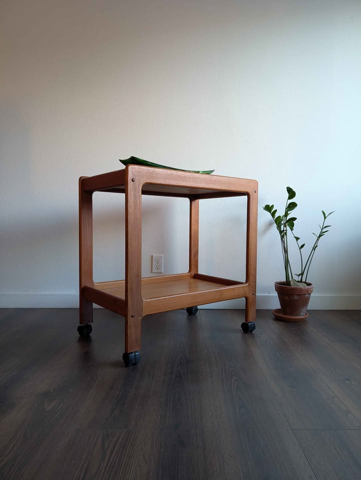 Danish Modern MCM Teak Bar Cart