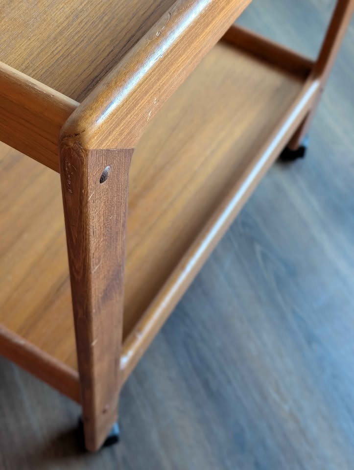 Danish Modern MCM Teak Bar Cart