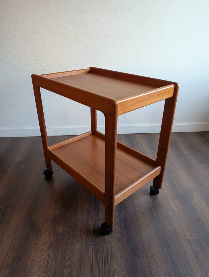 Danish Modern MCM Teak Bar Cart