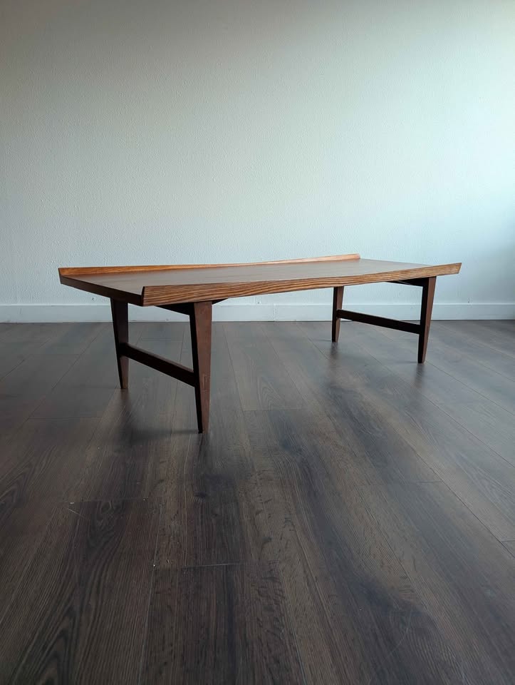 MCM Walnut Surfboard Coffee Table by Lane