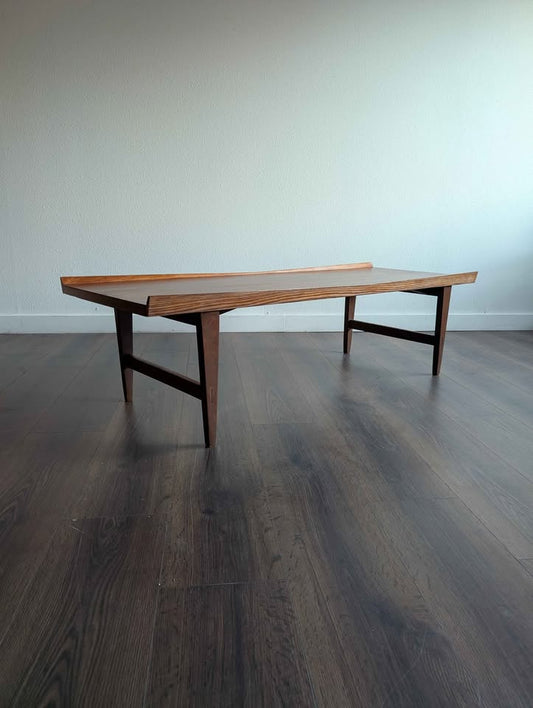 MCM Walnut Surfboard Coffee Table by Lane