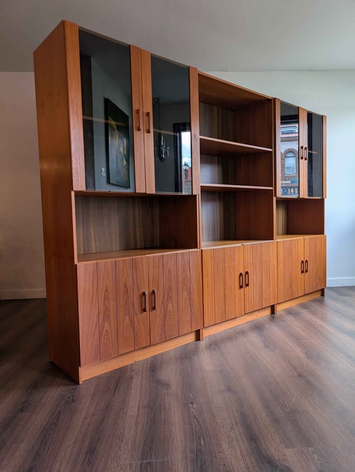 Danish Modern MCM Teak Wall Unit by Jesper