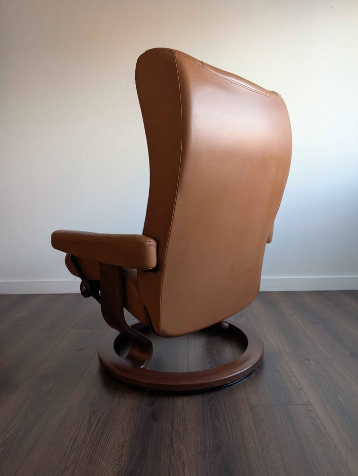 His & Hers Ekornes Stressless Wing Recliners