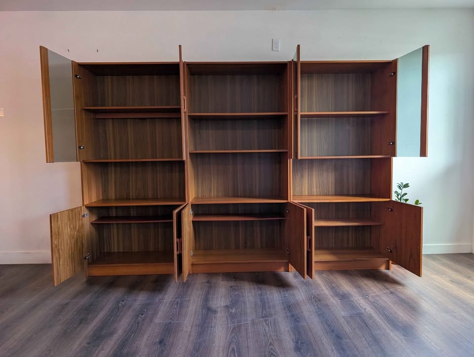 Danish Modern MCM Teak Wall Unit by Jesper