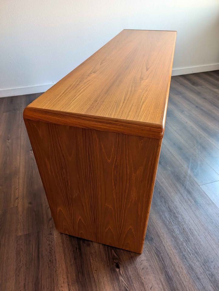 Danish Modern Teak 6 Drawer Lowboy Dresser