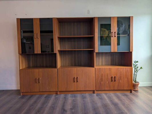 Danish Modern MCM Teak Wall Unit by Jesper