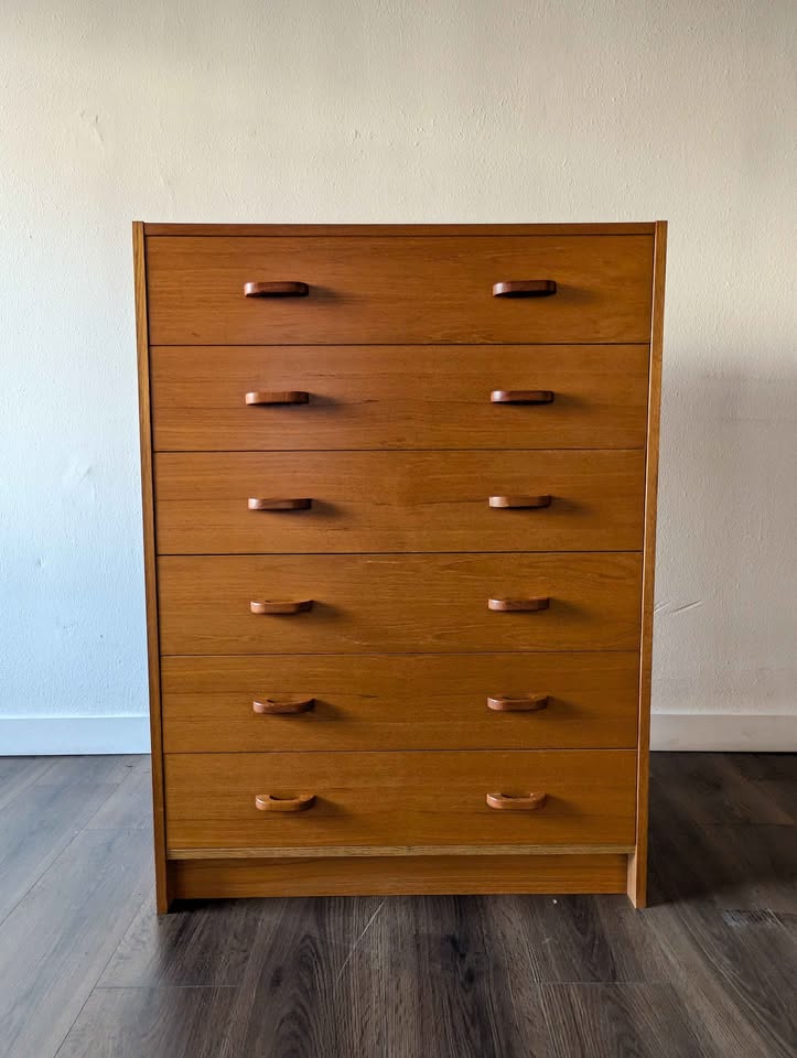 Danish Modern 6 Drawer Dresser by Ervi Mobler