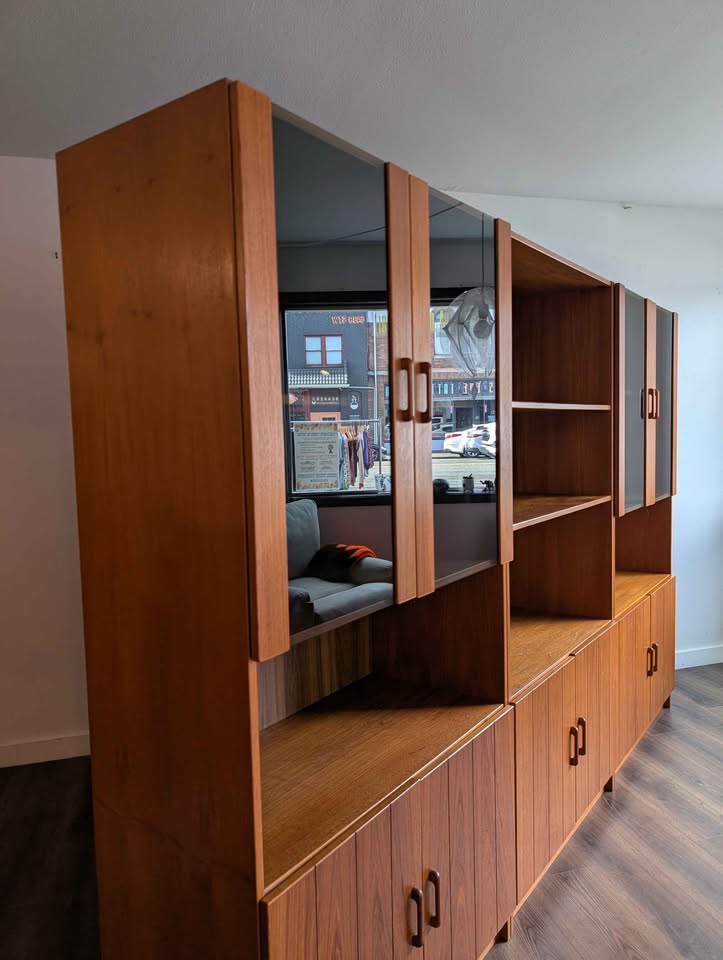 Danish Modern MCM Teak Wall Unit by Jesper