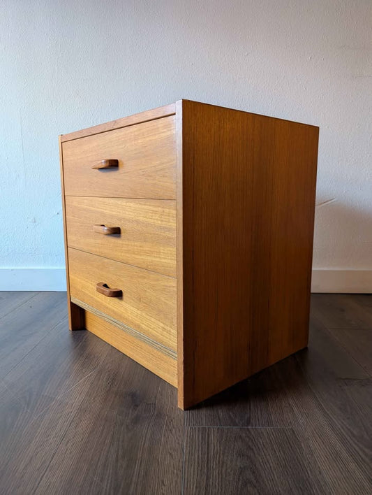Danish Modern 3 Drawer Nightstand by Ervi Mobler