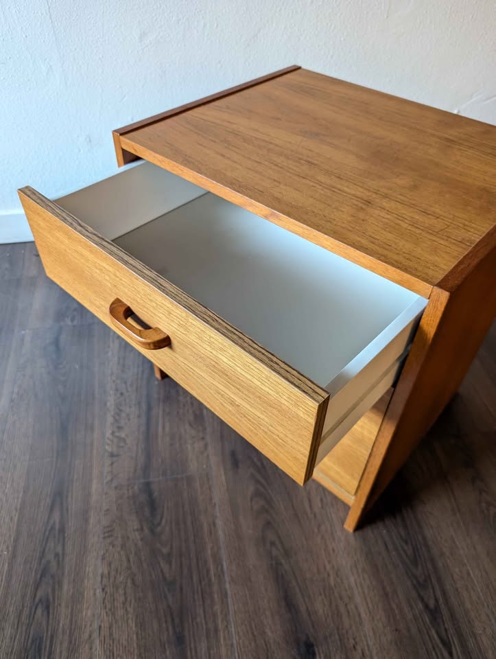 Danish Modern 3 Drawer Nightstand by Ervi Mobler
