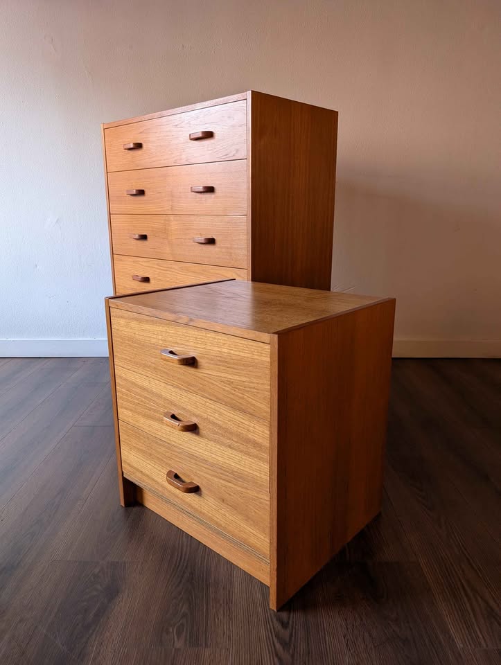 Danish Modern 3 Drawer Nightstand by Ervi Mobler