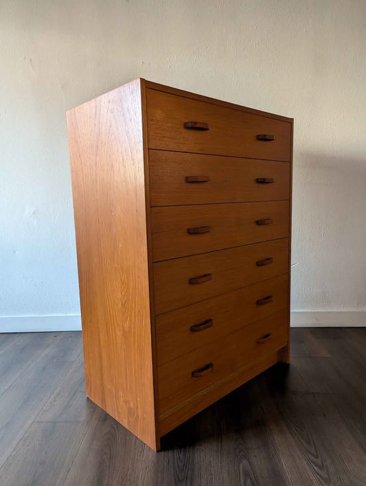 Danish Modern 6 Drawer Dresser by Ervi Mobler