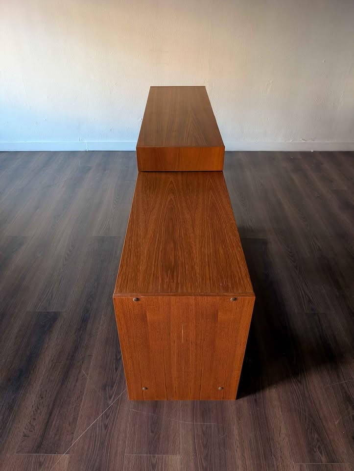 Teak Expanding Record Cabinet