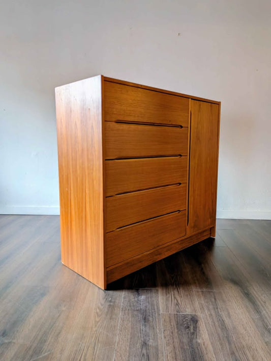 Teak Gentlemen's Chest / Highboy Dresser