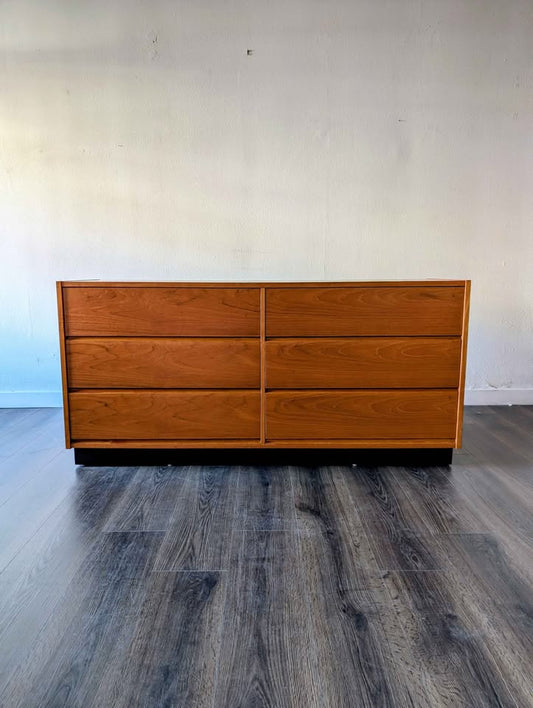 Westnofa Style Teak 6 Drawer Dresser