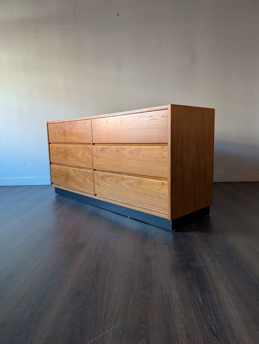 Westnofa Style Teak 6 Drawer Dresser