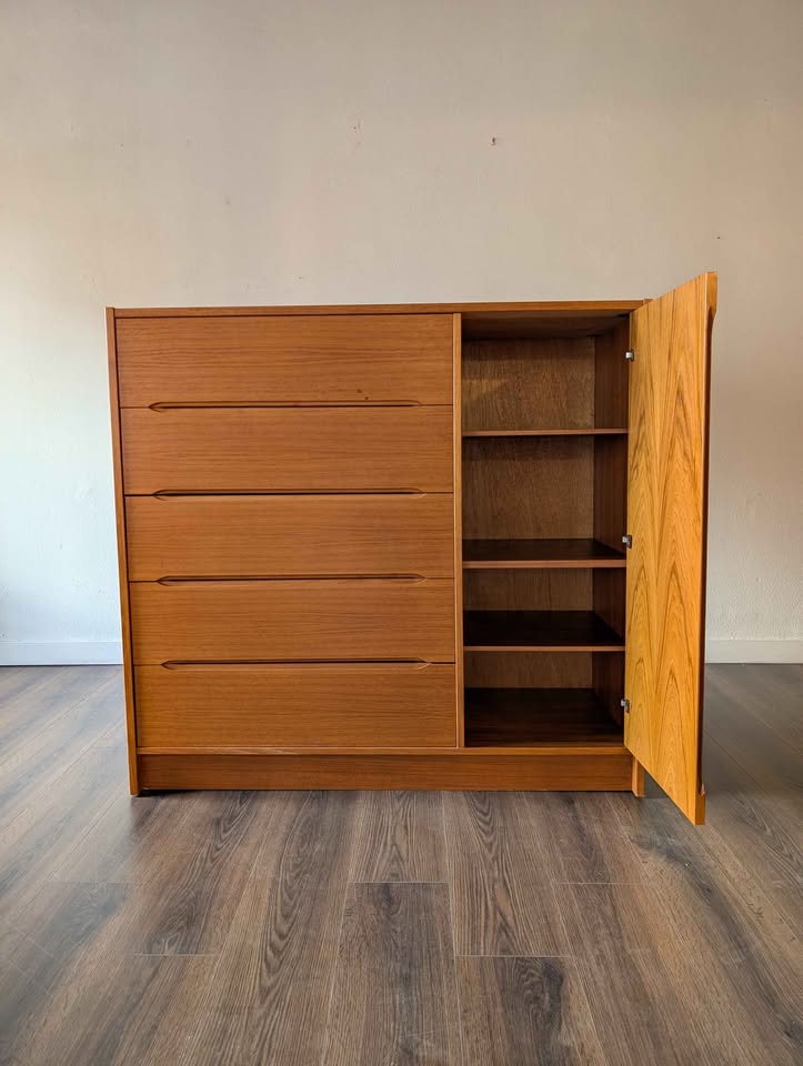 Teak Gentlemen's Chest / Highboy Dresser