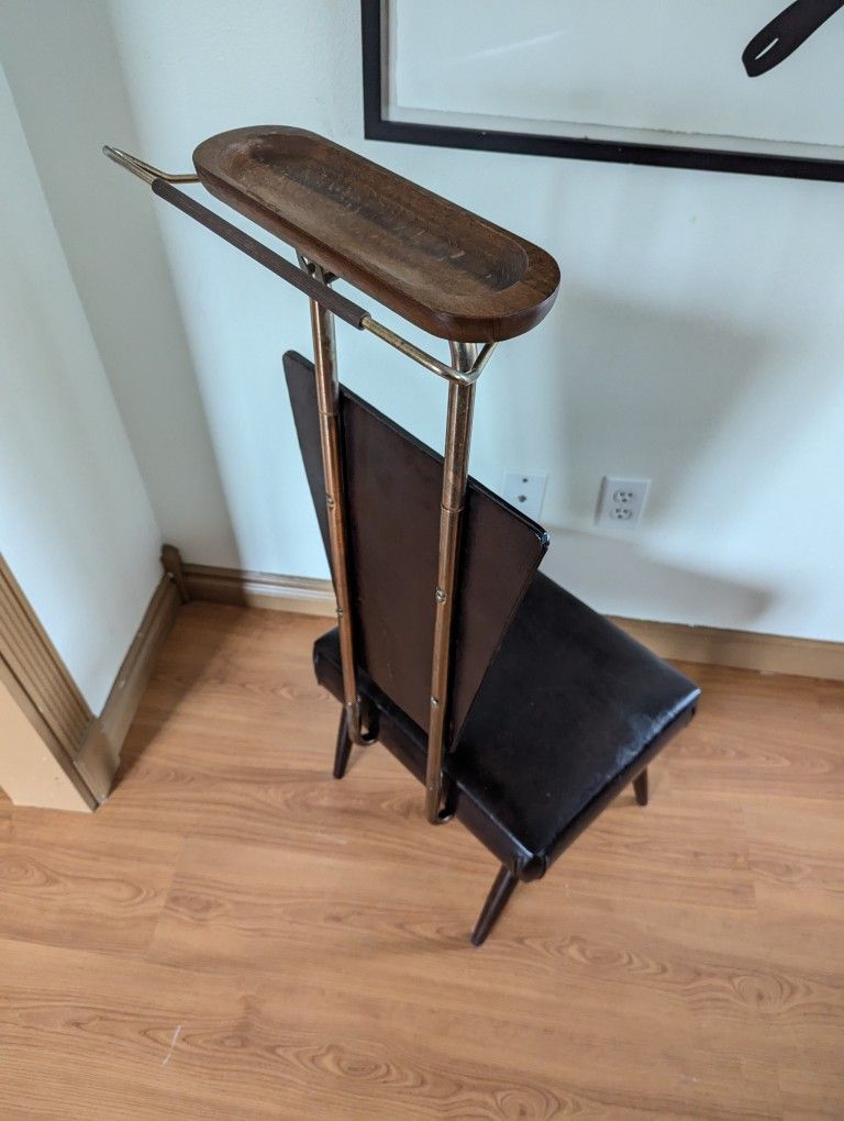 Vintage MCM Dark Brown Gentleman's Valet Stand