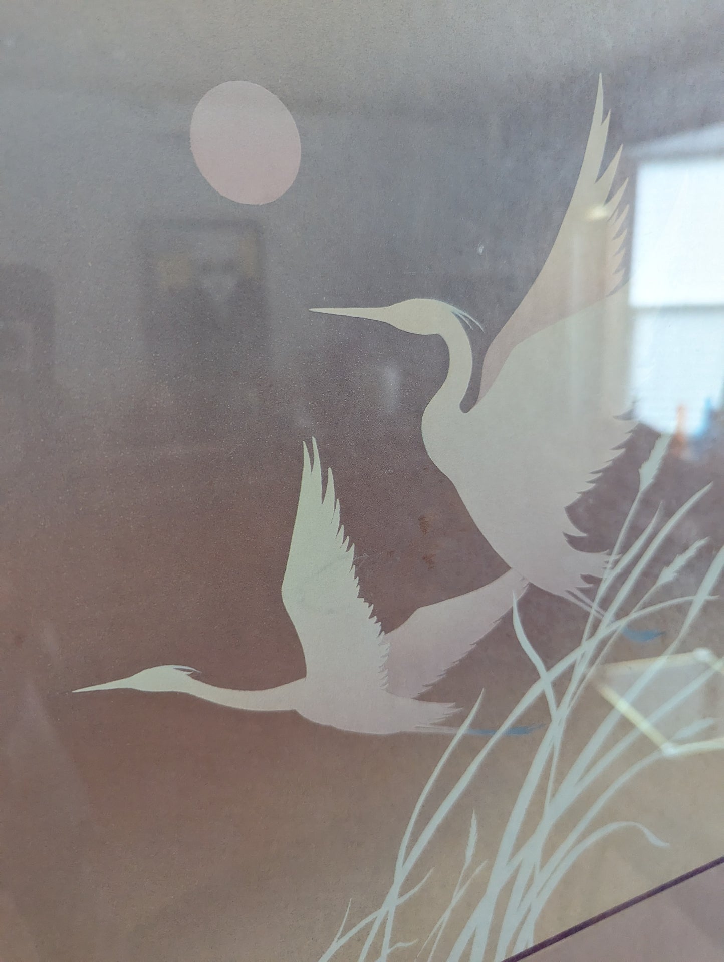 Postmodern Flying Double Egret Print