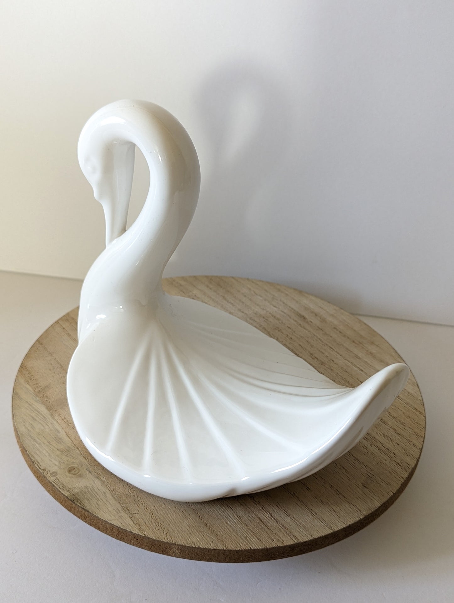 Postmodern Ceramic Swan Figurine